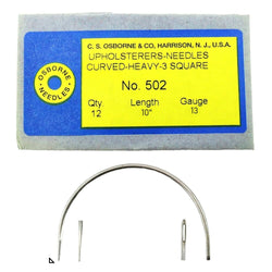 C.S. Osborne 12 Pk. Curved 3 Square Point Needles Heavy #502-10 (Size 10")