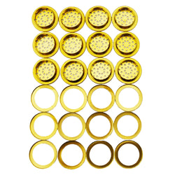 C.S. Osborne 12 Sets Brass Plain Rim Ventilators #V-1, Size 3/4"