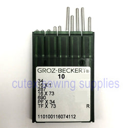 10 Groz Beckert 16X1 16X73 TFX73 Singer Class 15 / 16 Sewing Machine Needles