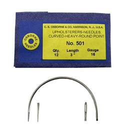 C.S. Osborne Pack Of 12 Curved Needles Heavy #501-3 (Size 3")