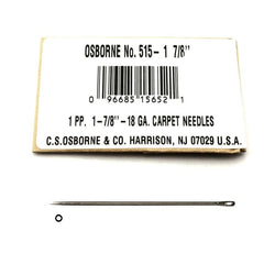 C.S. Osborne Pack of 12 Carpet Needles #515 - 1-7/8" Long, 18 Gauge