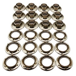 C.S. Osborne 12 Sets Nickel Plated Grommets & Spur Washers #N2-6 (3/4" Hole)