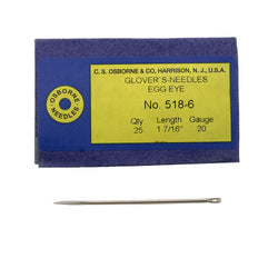 C.S. Osborne Pack Of 25 Glover's Needles #518 (518-6) Size 6 Made In USA