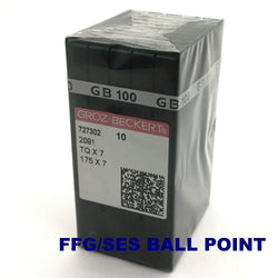 100 Pk. Groz-Beckert TQX7, 175X7 SES/FFG Ball Point Sewing Machine Needles