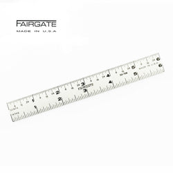 Fairgate 6" Standard Aluminum English Ruler 20-106