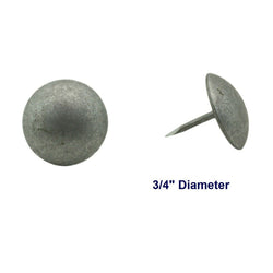 C.S. Osborne 250 Pcs 3/4" Dia Zinc Plated Matte Pewter Nails #6987-ZPM Tacks