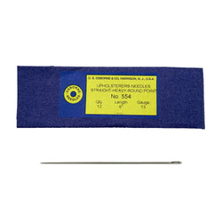 C.S. Osborne Heavy Single Round Point Needle #554, 6" Long, 13 Gauge - 12/Pk