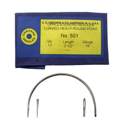 C.S. Osborne Pack Of 12 Curved Needles Heavy #501-3-1/2 (Size 3-1/2")