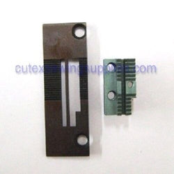 Singer 111W 211W Sewing Machine Double Row Needle Plate & Feed Dog Set