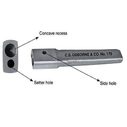 C.S. Osborne Copper Rivet & Burr Setter #170-8, Size 8 (.191 Hole) Made In USA