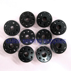 10 Black Steel Bobbins For Industrial Single Needle Machines #270010B
