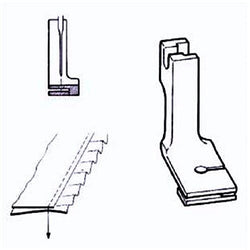 Tape Edge Shirring Foot #P5W (Wide Type) For Industrial Sewing Machines