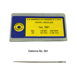 C.S. Osborne Pack of 25 Pearl & Bead Sewing Needle #561, 40mm Length