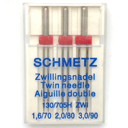 Schmetz 130-705H ZWI Embroidery Twin Sewing Machine Needle 3 Pk Assorted Size
