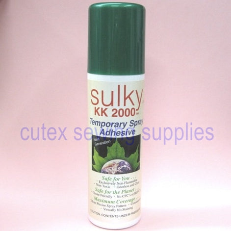 Sulky KK2000 Temporary Spray Adhesive Glue 3.4 fl.oz. - Cutex Sewing  Supplies