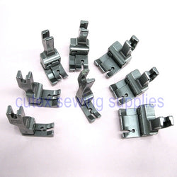 8 Size Left Compensating Presser Foot Set For Sewing Knit & Thin Materials